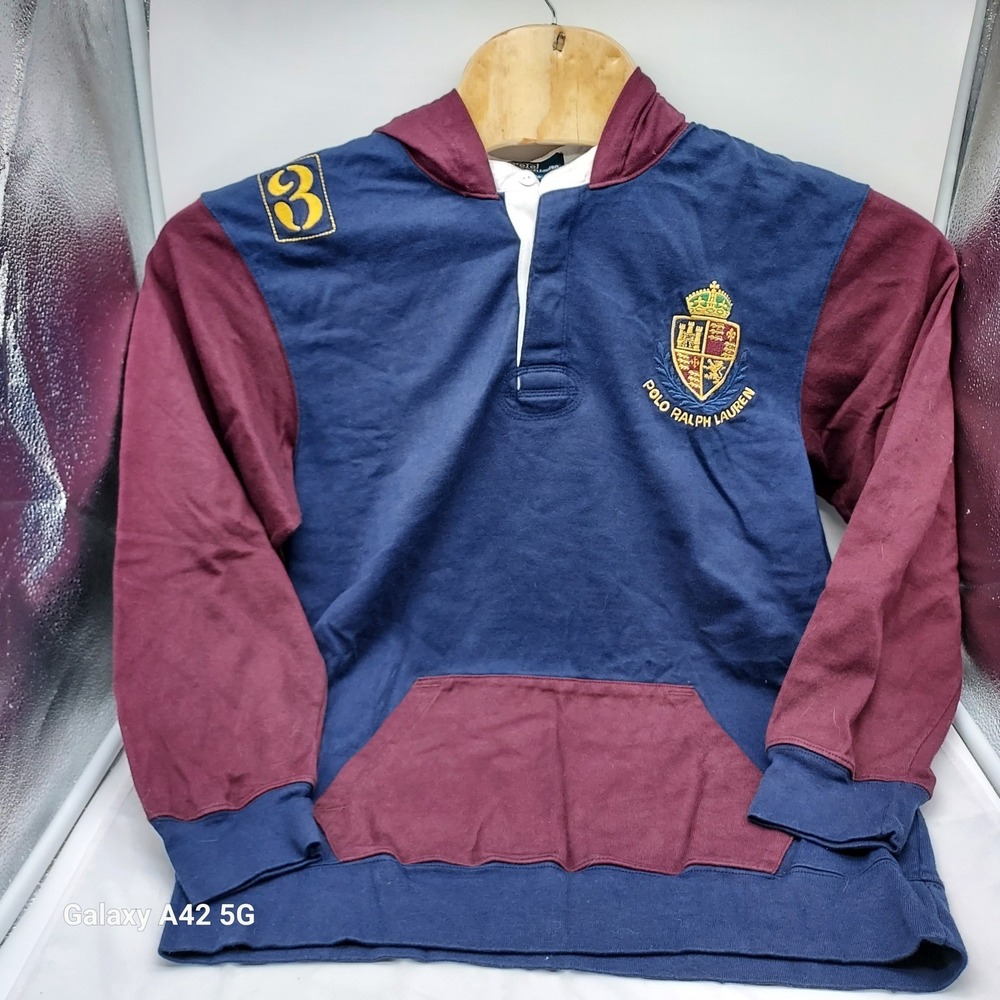 Polo Ralph Lauren Kids Hoodie Colorblock Rugby Sweatshirt XL (20)
